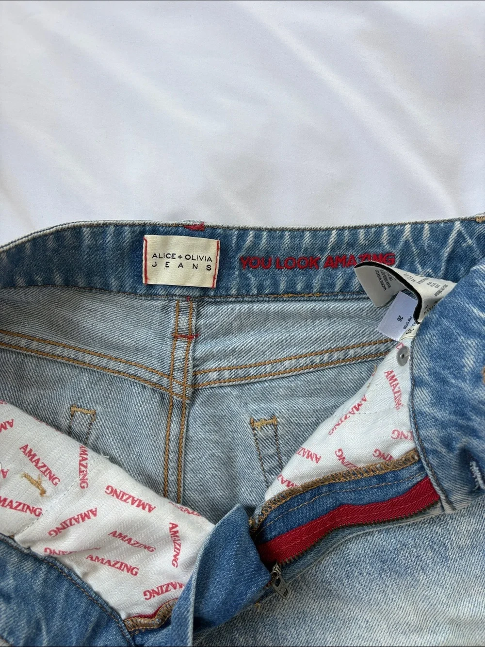 Alice and Olivia Light Blue Denim Cutoff Shorts